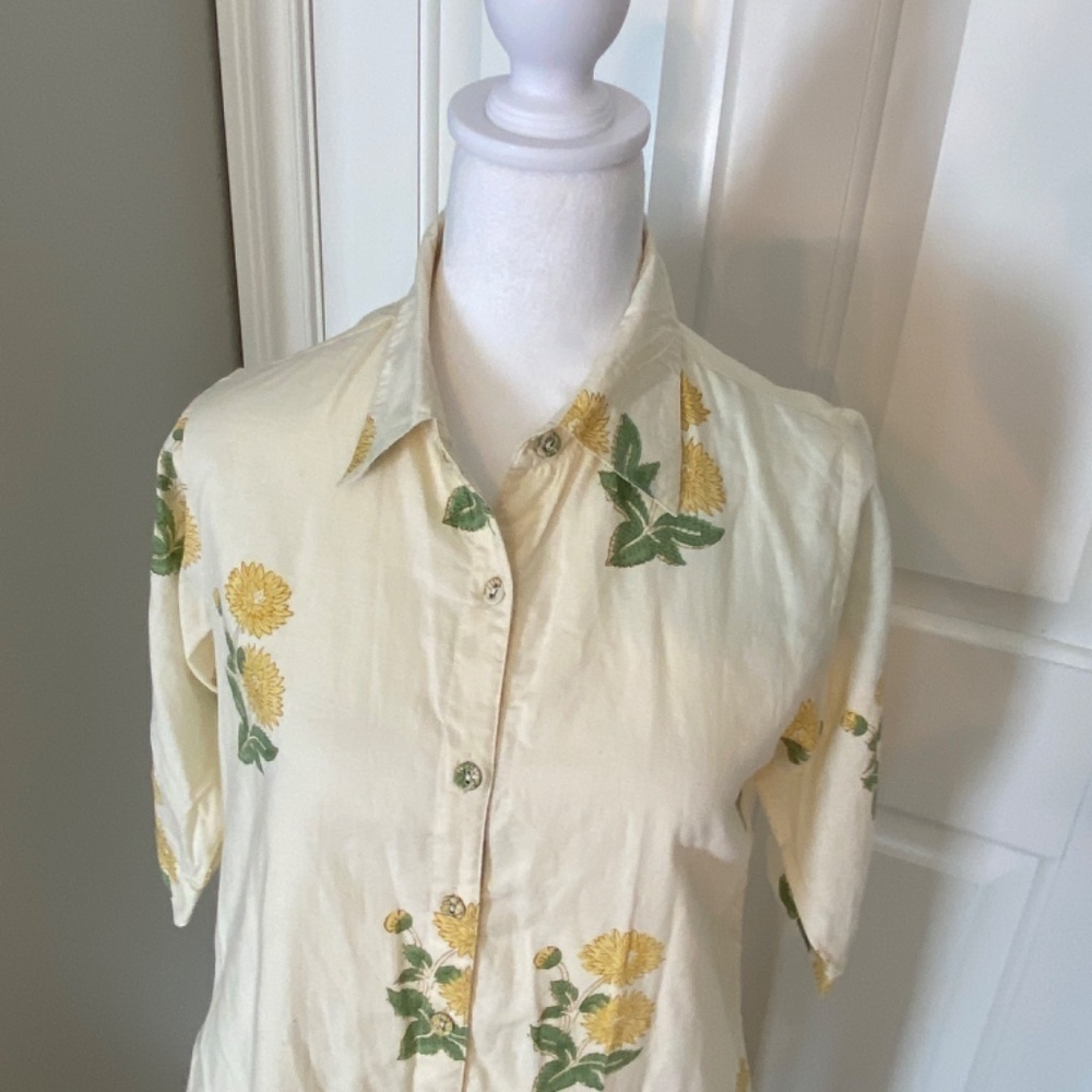 All In The Detail Brianna Floral shirt Dress Light yellow 33435 - Picture 5 of 12
